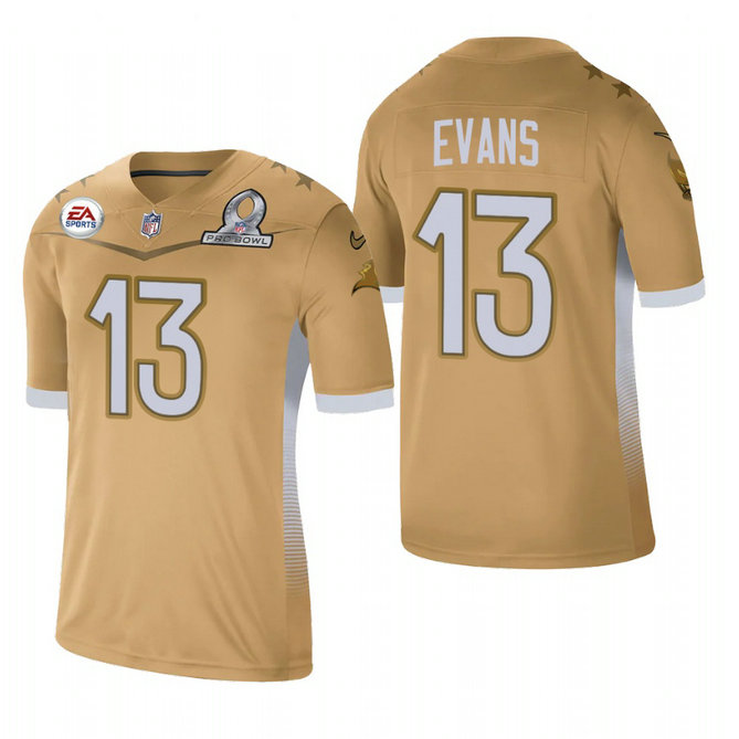 Tampa Bay Buccaneers #13 Mike Evans 2021 NFC Pro Bowl Game Gold NFL Jersey