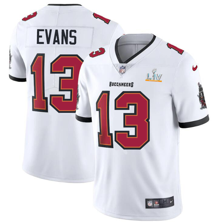 Tampa Bay Buccaneers #13 Mike Evans Men's Super Bowl LV Bound Nike White Vapor Limited Jersey