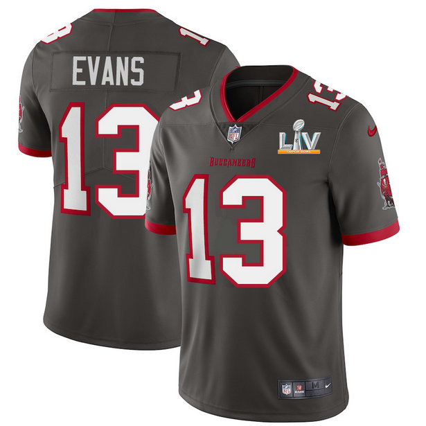 Tampa Bay Buccaneers #13 Mike Evans Youth Super Bowl LV Bound Nike Pewter Alternate Vapor Limited Jersey