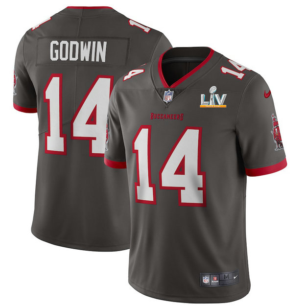 Tampa Bay Buccaneers #14 Chris Godwin Youth Super Bowl LV Bound Nike Pewter Alternate Vapor Limited Jersey