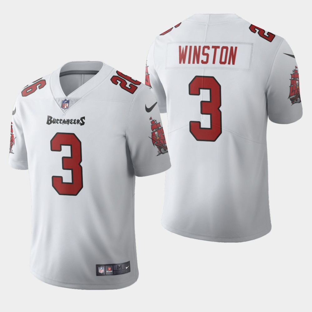 Tampa Bay Buccaneers #3 Jameis Winston White Men's Nike 2020 Vapor Limited NFL Jersey
