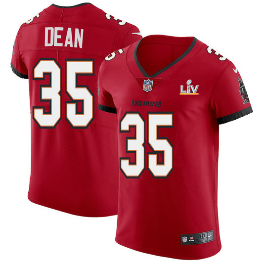 Tampa Bay Buccaneers #35 Jamel Dean Men's Super Bowl LV Bound Nike Red Vapor Elite Jersey