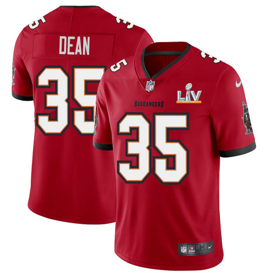 Tampa Bay Buccaneers #35 Jamel Dean Men's Super Bowl LV Bound Nike Red Vapor Limited Jersey