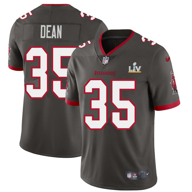 Tampa Bay Buccaneers #35 Jamel Dean Youth Super Bowl LV Bound Nike Pewter Alternate Vapor Limited Jersey