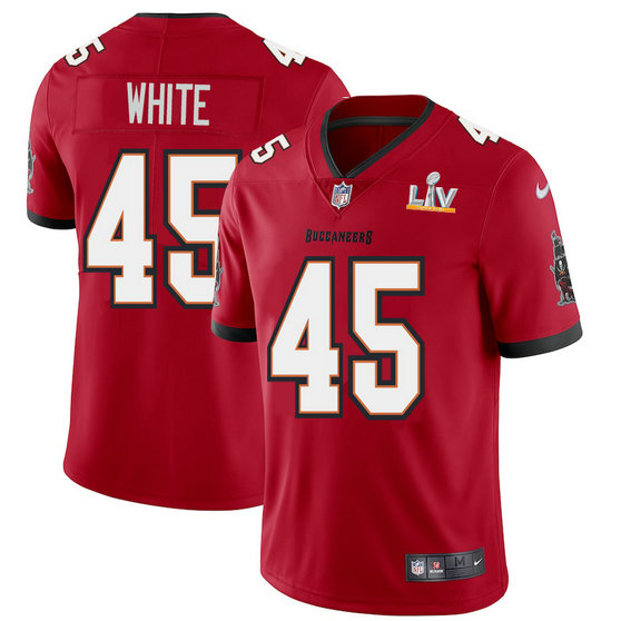 Tampa Bay Buccaneers #45 Devin White Youth Super Bowl LV Bound Nike Red Vapor Limited Jersey