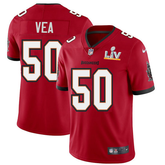 Tampa Bay Buccaneers #50 Vita Vea Youth Super Bowl LV Bound Nike Red Vapor Limited Jersey