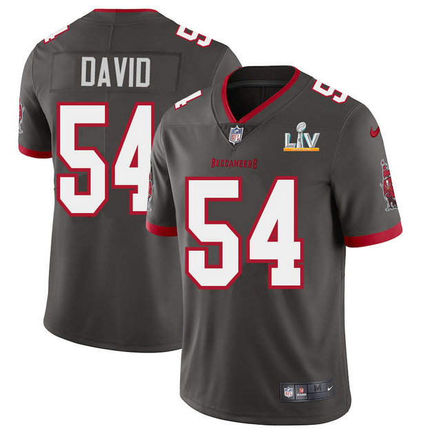 Tampa Bay Buccaneers #54 Lavonte David Youth Super Bowl LV Bound Nike Pewter Alternate Vapor Limited Jersey