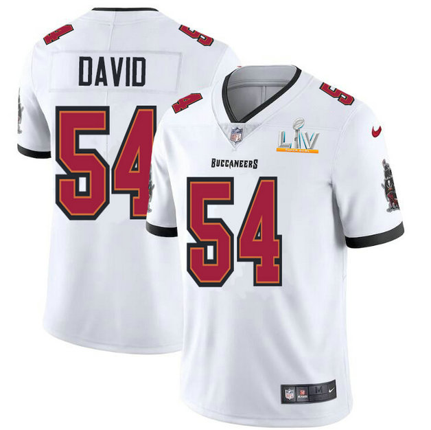 Tampa Bay Buccaneers #54 Lavonte David Youth Super Bowl LV Bound Nike White Vapor Limited Jersey