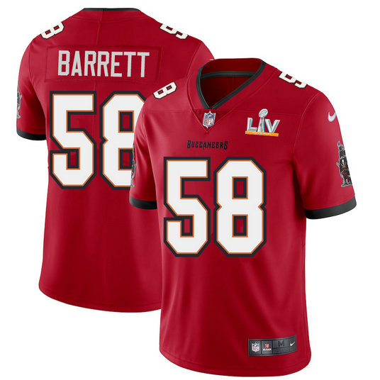Tampa Bay Buccaneers #58 Shaquil Barrett Youth Super Bowl LV Bound Nike Red Vapor Limited Jersey