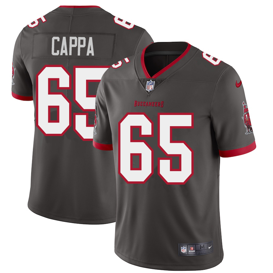 Tampa Bay Buccaneers #65 Alex Cappa Men's Nike Pewter Alternate Vapor Limited Jersey