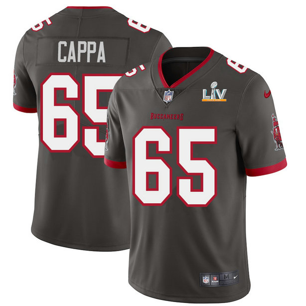 Tampa Bay Buccaneers #65 Alex Cappa Men's Super Bowl LV Bound Nike Pewter Alternate Vapor Limited Jersey