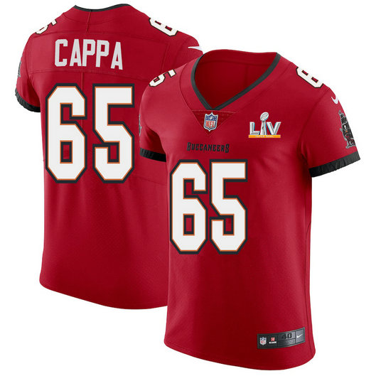 Tampa Bay Buccaneers #65 Alex Cappa Men's Super Bowl LV Bound Nike Red Vapor Elite Jersey