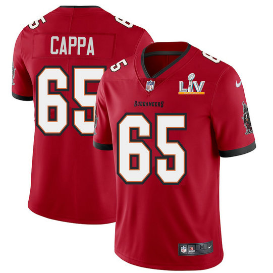 Tampa Bay Buccaneers #65 Alex Cappa Men's Super Bowl LV Bound Nike Red Vapor Limited Jersey
