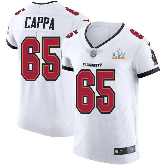 Tampa Bay Buccaneers #65 Alex Cappa Men's Super Bowl LV Bound Nike White Vapor Elite Jersey