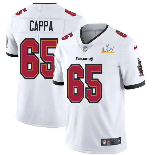 Tampa Bay Buccaneers #65 Alex Cappa Youth Super Bowl LV Bound Nike White Vapor Limited Jersey