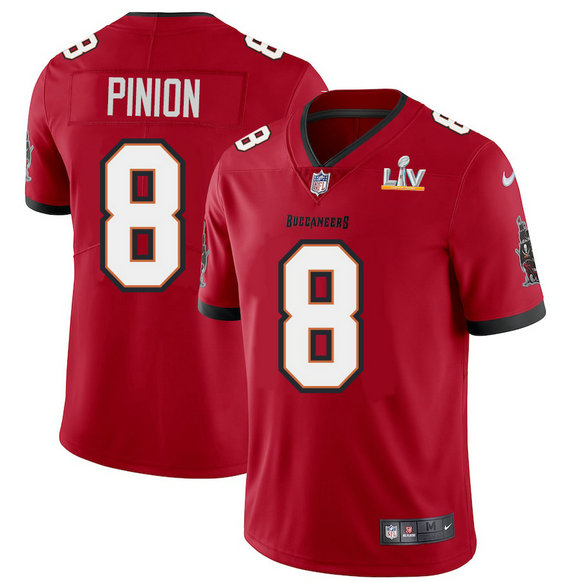 Tampa Bay Buccaneers #8 Bradley Pinion Men's Super Bowl LV Bound Nike Red Vapor Limited Jersey