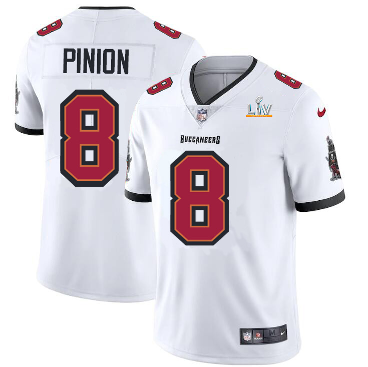 Tampa Bay Buccaneers #8 Bradley Pinion Men's Super Bowl LV Bound Nike White Vapor Limited Jersey