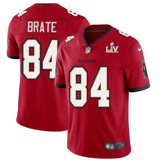 Tampa Bay Buccaneers #84 Cameron Brate Youth Super Bowl LV Bound Nike Red Vapor Limited Jersey