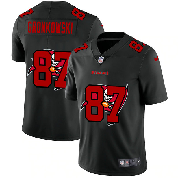 Tampa Bay Buccaneers #87 Rob Gronkowski Men's Nike Team Logo Dual Overlap Limited NFL Jersey Black