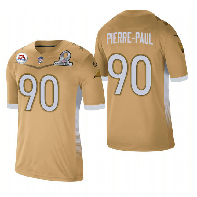 Tampa Bay Buccaneers #90 Jason Pierre-Paul 2021 NFC Pro Bowl Game Gold NFL Jersey