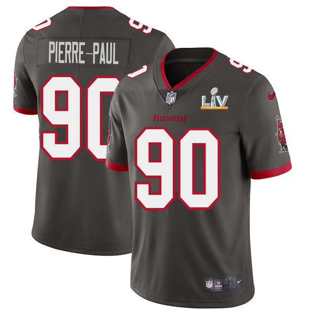 Tampa Bay Buccaneers #90 Jason Pierre-Paul Men's Super Bowl LV Bound Nike Pewter Alternate Vapor Limited Jersey