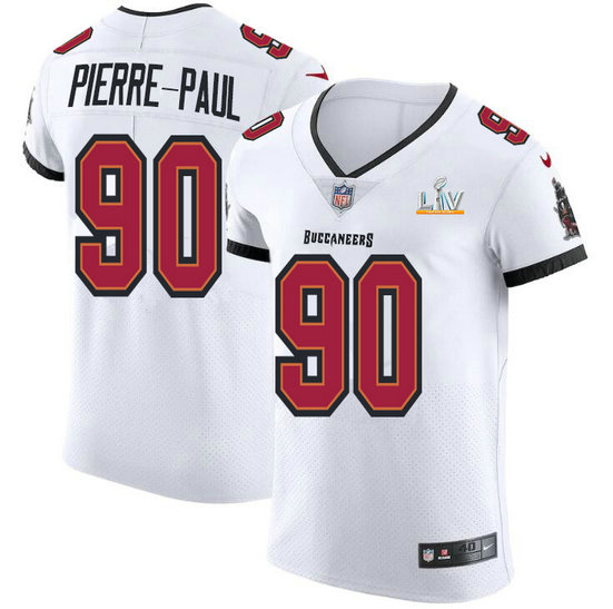 Tampa Bay Buccaneers #90 Jason Pierre-Paul Men's Super Bowl LV Bound Nike White Vapor Elite Jersey