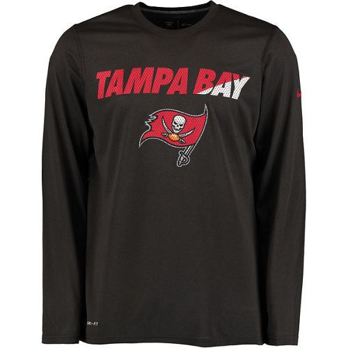 Tampa Bay Buccaneers Nike Charcoal Legend Staff Practice Long Sleeves Performance T-Shirt