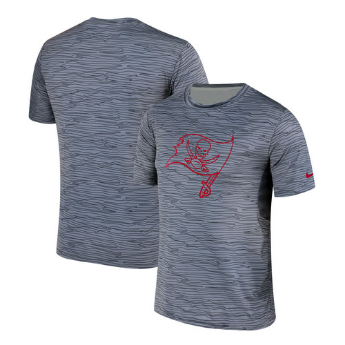 Tampa Bay Buccaneers Nike Gray Black Striped Logo Performance T-Shirt
