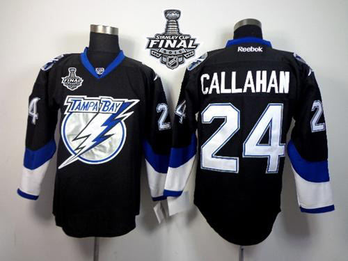 Tampa Bay Lightning 24 Ryan Callahan Black 2015 Stanley Cup NHL Jersey