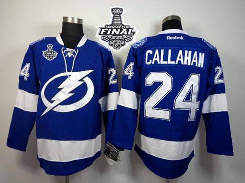 Tampa Bay Lightning 24 Ryan Callahan Blue 2015 Stanley Cup NHL Jersey