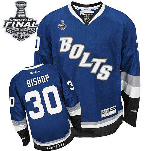 Tampa Bay Lightning 30 Ben Bishop Blue 2015 Stanley Cup NHL Jersey