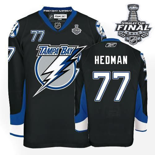 Tampa Bay Lightning 77 Victor Hedman Black 2015 Stanley Cup NHL Jersey