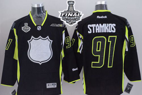 Tampa Bay Lightning 91 Steven Stamkos Black 2015 All Star 2015 Stanley Cup NHL jersey