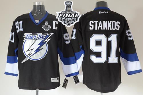 Tampa Bay Lightning 91 Steven Stamkos Black 2015 Stanley Cup NHL Jersey