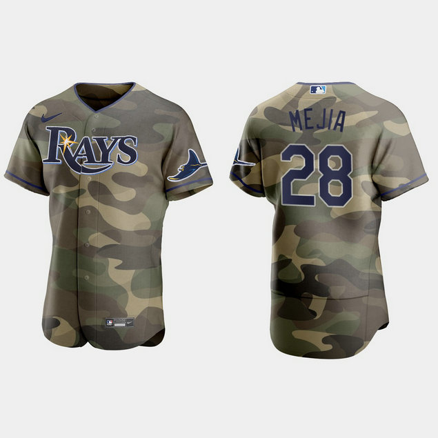 Tampa Bay Rays #28 Francisco Mejia Men's Nike 2021 Armed Forces Day Authentic MLB Jersey -Camo