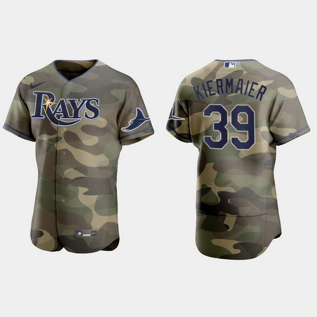 Tampa Bay Rays #39 Kevin Kiermaier Men's Nike 2021 Armed Forces Day Authentic MLB Jersey -Camo