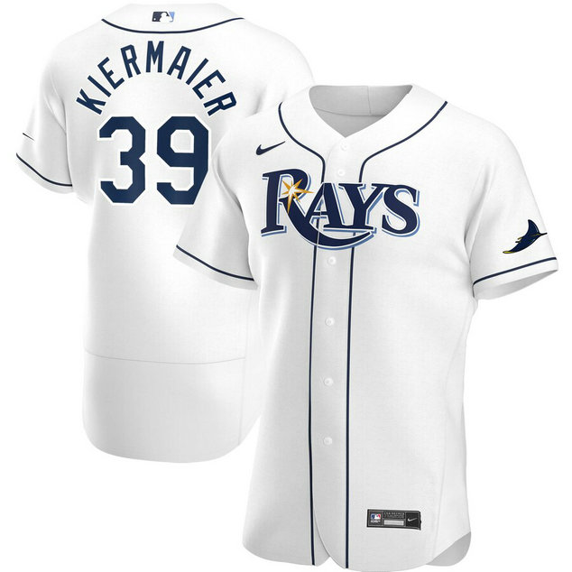 Tampa Bay Rays #39 Kevin Kiermaier Men's Nike White Home 2020 Authentic Player MLB Jersey