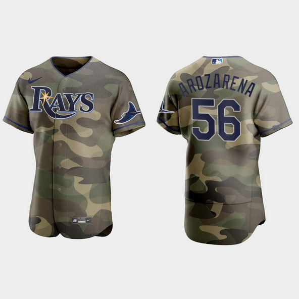 Tampa Bay Rays #56 Randy Arozarena Men's Nike 2021 Armed Forces Day Authentic MLB Jersey -Camo