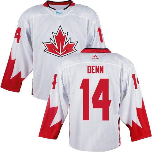 Team Canada 14 Jamie Benn White 2016 World Cup NHL Jersey