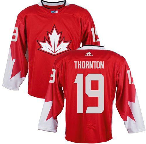 Team Canada 19 Joe Thornton Red 2016 World Cup NHL Jersey