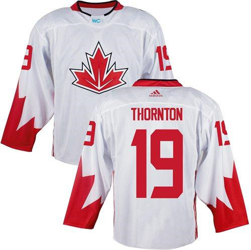 Team Canada 19 Joe Thornton White 2016 World Cup NHL Jersey