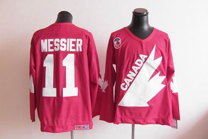 Team Canada 1991 Olympic #11 Mark Messier Red CCM jerseys