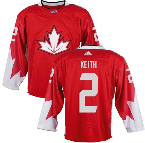 Team Canada 2 Duncan Keith Red 2016 World Cup NHL Jersey