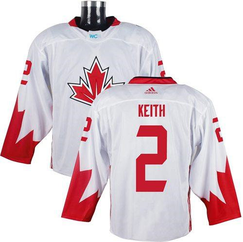 Team Canada 2 Duncan Keith White 2016 World Cup NHL Jersey