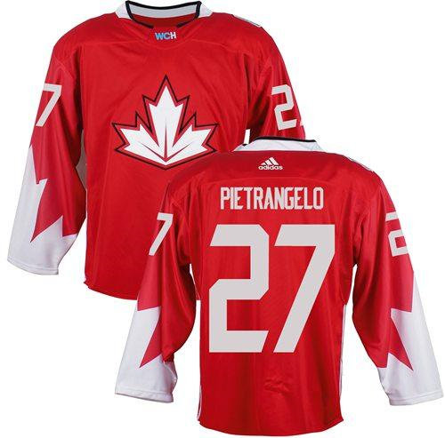 Team Canada 27 Alex Pietrangelo Red 2016 World Cup NHL Jersey