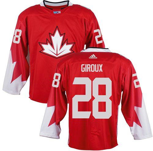 Team Canada 28 Claude Giroux Red 2016 World Cup NHL Jersey