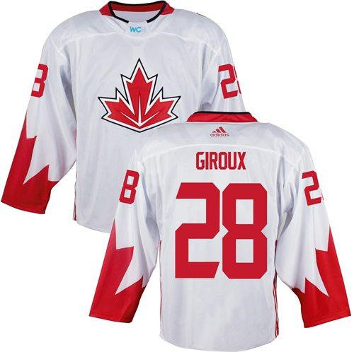 Team Canada 28 Claude Giroux White 2016 World Cup NHL Jersey