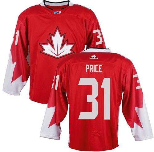 Team Canada 31 Carey Price Red 2016 World Cup NHL Jersey