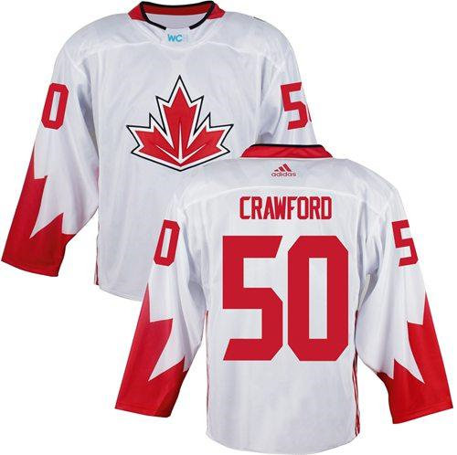 Team Canada 50 Corey Crawford White 2016 World Cup NHL Jersey