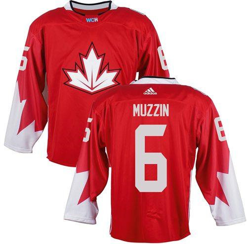 Team Canada 6 Jake Muzzin Red 2016 World Cup NHL Jersey
